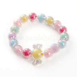 Transparente Acrylperlen Stretch Armbänder für Kinder&nbsp;BJEW-JB05862