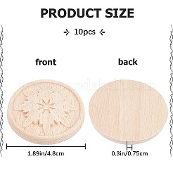 Holz geschnitzte Onlay Applique Handwerk&nbsp;WOOD-WH0034-11A