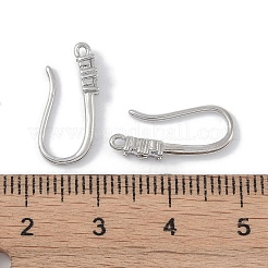 Micro ottone spianare zirconi orecchino ganci&nbsp;KK-U008-12P
