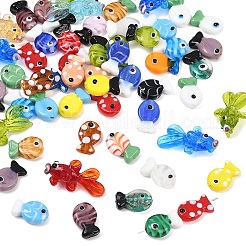 10 Stück handgefertigte Bunte Malerei-Perlen&nbsp;LAMP-YW0001-99