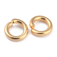 Anillos de salto abiertos de latón chapado en rack&nbsp;KK-O139-18L-G