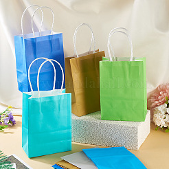 12 Stück 6 Farben reine Farbe Kraftpapiertüten&nbsp;AJEW-TA0002-64B