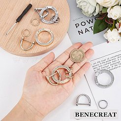 2 Satz 2 Farben Zinklegierung Kristall Strass Feder Tor Ringe&nbsp;ALRI-BC0001-02