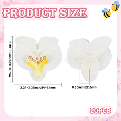 20 pieza de flor de phalaenopsis artificial de tela de seda&nbsp;AJEW-SP0003-55B