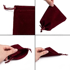 Pochettes rectangle en velours&nbsp;X1-TP-R002-10x12-02