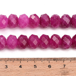 Rangs de perles de jade blanc naturel teintées et facettées&nbsp;GG-CBAE966-01B-P