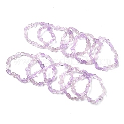 Bracelets extensibles en perles d'améthyste naturelle pour femmes&nbsp;BJEW-K213-C23