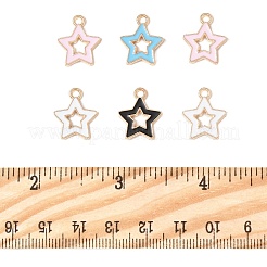 20 Stück 4 Farben Legierung Emaille Anhänger&nbsp;ENAM-FP0002-65