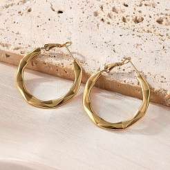 201 orecchini a cerchio in acciaio inossidabile&nbsp;EJEW-P304-09G