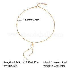 Collier avec pendentif lune en coquillage blanc naturel&nbsp;GK3371