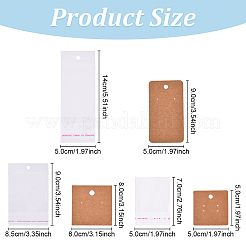 100 Stück Displaykarten aus Kraftpapier für einzelne Ohrringe mit Aufhängeloch&nbsp;CDIS-YW0001-21