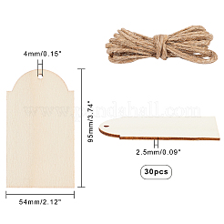 Grands pendentifs en bois naturel non finis&nbsp;WOOD-WH0099-14