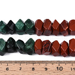Natürliche Fuchsit & roter Jaspis & Regenbogen-Mondstein-Perlenstränge&nbsp;G-T144-16B-01