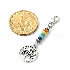 Décorations pendentif arbre de vie en alliage&nbsp;HJEW-JM01383-02