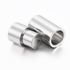 Fermoirs magnétiques en acier inoxydable 304 lisse et résistant au ternissement avec emembouts collées&nbsp;STAS-H402-17P-5mm