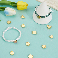 48 Stück 8 Stile Legierung Dia-Charme Cabochon-Einstellungen&nbsp;FIND-SC0016-55A-G