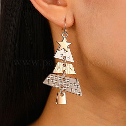Halsketten-Sets mit Weihnachtsbaumanhänger aus Legierung und Ohrhängern&nbsp;WG3F9DA-03