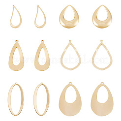 12pcs 6 Arten Messinganhänger&nbsp;KK-TA0003-37