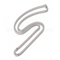 Collares de cadena de eslabones cubanos para hombre que no se deslustran&nbsp;NJEW-L172-01D