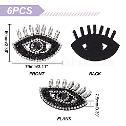 Appliques en forme de mauvais œil&nbsp;DIY-WH0401-33
