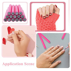 15 Stück 15 Stile Kunststoff Nail Art Siegel Stempel Stifte Set&nbsp;TOOL-WH0165-08