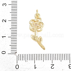 Valentinstag Messing Micro Pave klare Zirkonia Anhänger&nbsp;KK-D258-07G-04