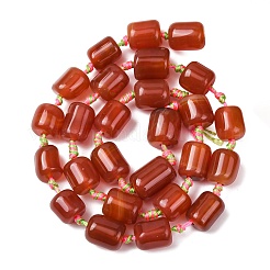 Fili di perline agata rosso naturale&nbsp;G-F825-C01-01