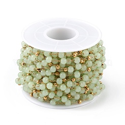 Cadena de cuentas redondas de jade natural teñido&nbsp;CHS-C006-01E