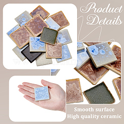 Set di pezzi di mosaico cabochon quadrati in porcellana da 500 g&nbsp;PORC-SP0001-26