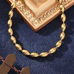 Ionenplattierung (IP) 304 Edelstahl ovale Kugelkettenarmbänder für Frauen&nbsp;BJEW-C046-01G