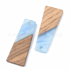 Pendentifs en résine opaque et bois de noyer&nbsp;LS-X-RESI-S389-040A-C01