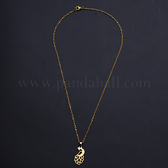 201 colliers pendentifs en acier inoxydable&nbsp;NJEW-S105-JN703-45-2