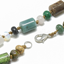 Colliers de perles de pierres précieuses naturelles et synthétiques&nbsp;NJEW-S392-24