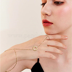 304 Edelstahl Sonnengliederkettenringarmbänder für Damen&nbsp;BJEW-TAC0055