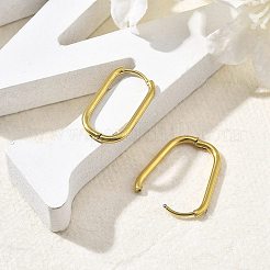 Boucles d'oreilles créoles en acier inoxydable 304 avec placage ionique (IP) pour femmes&nbsp;EJEW-U035-12G-02