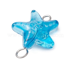 Seestern Farbverlauf Backfarbe transparent Glas Verbinder Charms&nbsp;PALLOY-JF03277-02