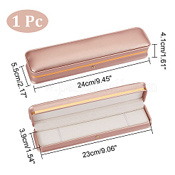 Scatole rettangolari per collane in pelle pu&nbsp;LBOX-WH0004-02