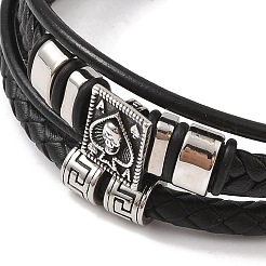 Bracciali multifilo in microfibra intrecciata&nbsp;BJEW-B096-08A
