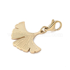 Ginkgoblatt-Anhängerdekoration aus 304 Edelstahl&nbsp;STAS-S165-26G