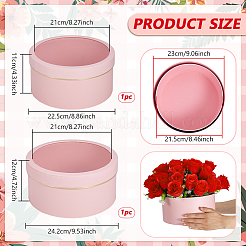 2 Stück 2 Größen flache runde Kartonpapier-Blumen-Organizer-Paketboxen&nbsp;CON-BC0007-79C