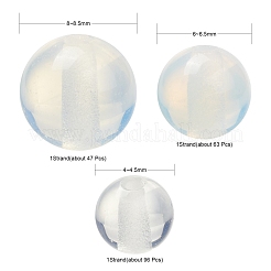 3 filo 3 fili di perline opalite di 1 dimensioni&nbsp;G-FS0001-05