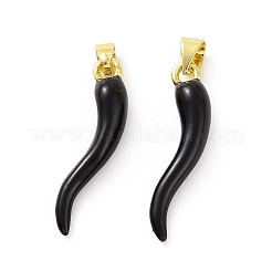 Ciondoli smaltati in ottone placcato a cremagliera&nbsp;KK-C008-19G
