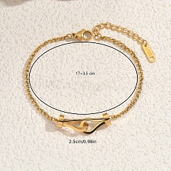 Elegantes pulseras de eslabones con hebilla de herradura de acero inoxidable&nbsp;OL4359-1