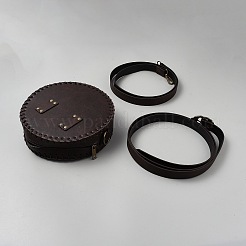 Bolso bandolera plano redondo con diseño vikingo del árbol de la vida&nbsp;ABAG-WH0046-106