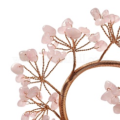 Natürliche Rosenquarzsplitter Liebesherz Baumschmuck&nbsp;DJEW-P017-B04