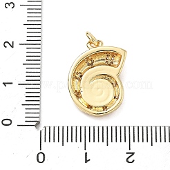Pendentifs avec zircon cubiques à micro-pavés en laiton&nbsp;KK-D426-25E-G