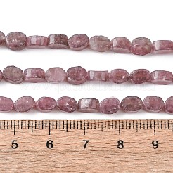 Natürliche Lepidolith / lila Glimmer Steinperlen Stränge&nbsp;G-H343-A01-01