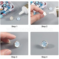 Klebstein Glascabochons für DIY-Projekte&nbsp;GGLA-PH0005-12mm-06C