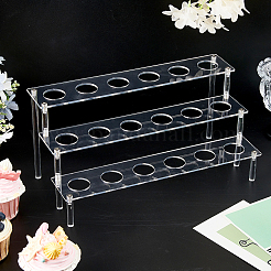 Soportes elevadores de acrílico para exhibición de helados de 3 nivel&nbsp;ODIS-WH0030-357B