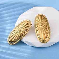Boucles d'oreilles à tige ovales en acier inoxydable 304&nbsp;EJEW-Z109-01G
